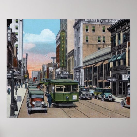 Knoxville Tennessee Gay Street Poster (Vorne)