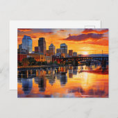 Knoxville, Tennessee Goldene Stunde Postkarte (Vorne/Hinten)