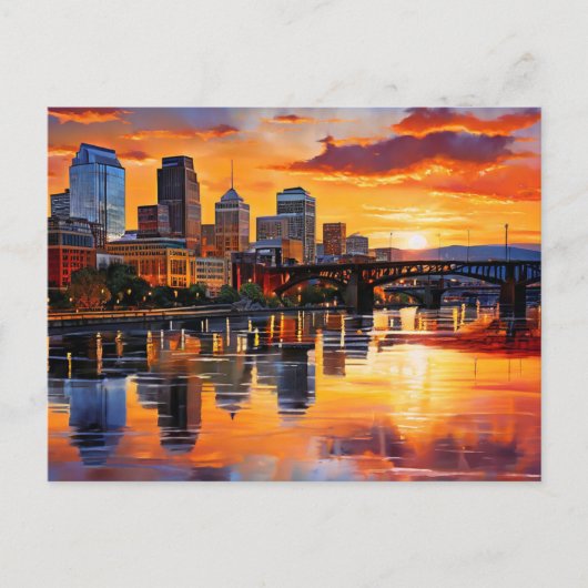 Knoxville, Tennessee Goldene Stunde Postkarte (Vorderseite)