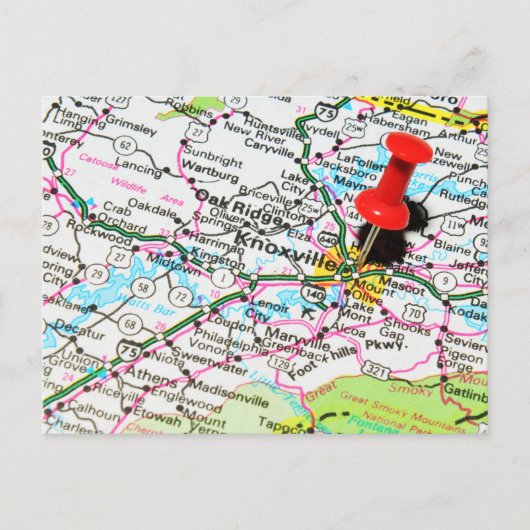 Knoxville, Tennessee Postkarte (Vorderseite)