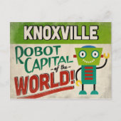 Knoxville Tennessee Robot - Funny Vintag Postkarte (Vorderseite)