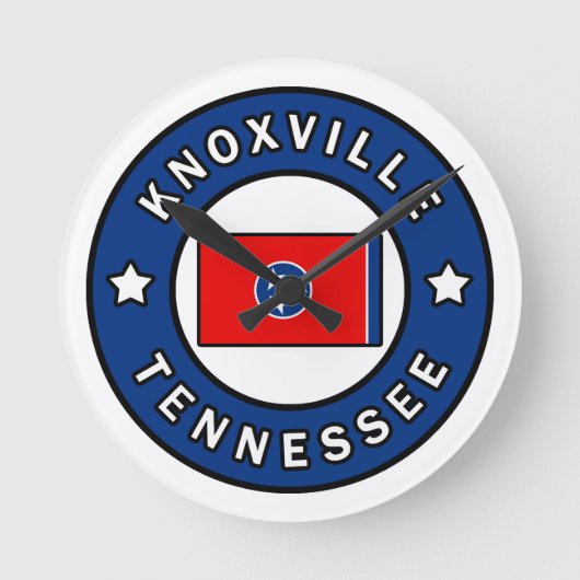 Knoxville Tennessee Runde Wanduhr (Vorderseite)