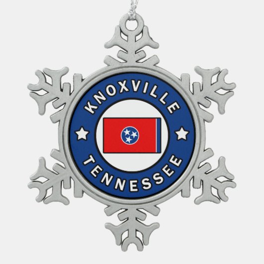 Knoxville Tennessee Schneeflocken Zinn-Ornament (Vorderseite)