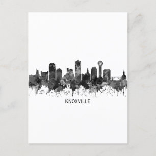 Knoxville Tennessee Skyline BW Feiertagspostkarte
