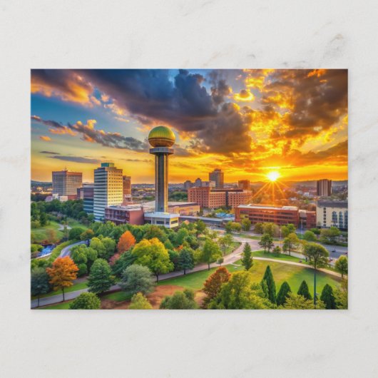 Knoxville, Tennessee, Sonnenuntergang Postkarte (Vorderseite)