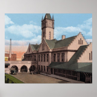 Knoxville Tennessee Südliches EisenbahnDepot Poster