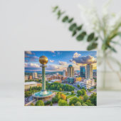 Knoxville, Tennessee, Sunsphere Postkarte (Stehend Vorderseite)