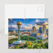 Knoxville, Tennessee, Sunsphere Postkarte (Vorne/Hinten)