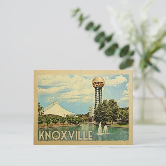 Knoxville Tennessee Vintage Reise Postkarte (Stehend Vorderseite)