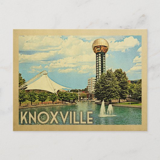 Knoxville Tennessee Vintage Reise Postkarte (Vorderseite)