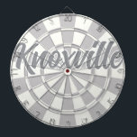 Knoxville TN Grauer und weißer bearbeitbarer Text Dartscheibe<br><div class="desc">Knoxville TN Gray and White bearbeitbarer Text Dartboard 🎯 Fügen Sie Ihren Text oder Namen durch Auswahl der Personalisierungsoption hinzu🎯</div>