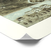 Knoxville, TN Panorama Karte - 1871 Poster (Ecke)