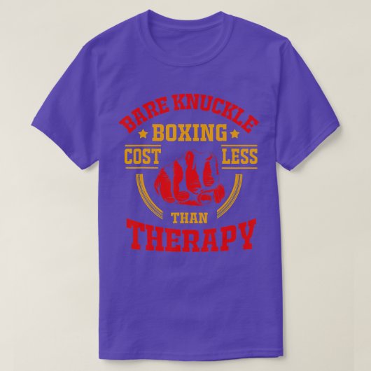 Knuckle Boxing kostet weniger als eine Therapie T-Shirt (Design vorne)