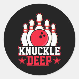 Knuckle Deep I Bowling Runder Aufkleber