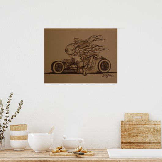 Knuckle draggin' poster (Küche)