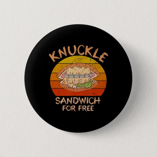 Knuckle Sandwich Boxing - Essen Sie mir die Faust Button (Vorderseite)