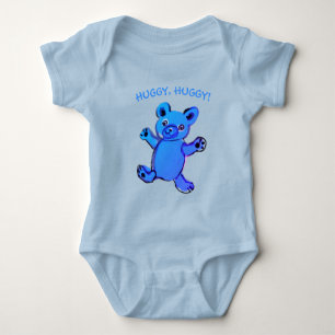 Knuddel, knuddel, himmelblauer Teddybär Baby Strampler
