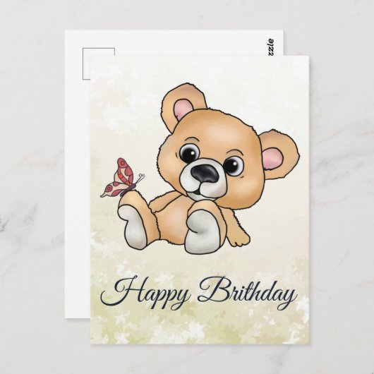 Knuddelbär Postkarte (Vorne/Hinten)