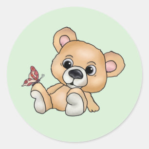 Knuddelbär  runder aufkleber