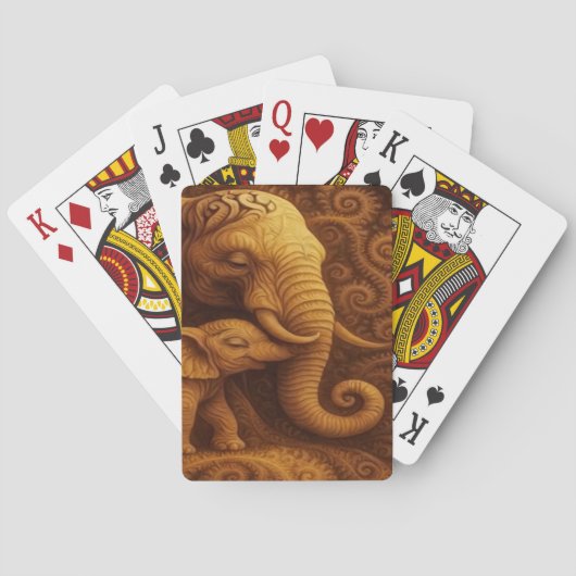 Knuddelige Elefanten Spielkarten (Rückseite)