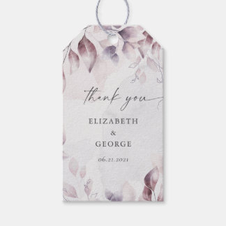 knuddelige Herbst-Monogramm Hochzeitsgeschenk Tags Geschenkanhänger