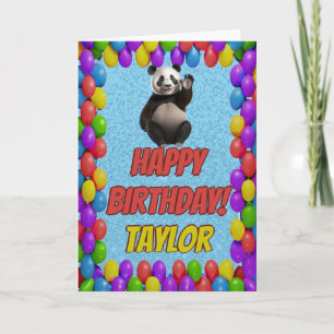 Knuddeliger süßer Panda-Bär Gruß zum Geburtstag Karte