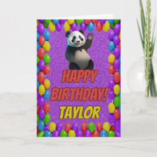 Knuddeliger süßer Panda-Bär-Gruß zum Geburtstag Karte