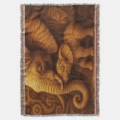 Knuddige Elefanten Decke (Vorderseite Vertikal)