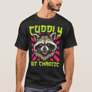 Knuddiger aber chaotischer Retro-Waschbär T-Shirt