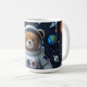 Knuddiger Astronaut-Teddy Kaffeetasse (VorderseiteRechts)