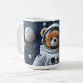 Knuddiger Astronaut-Teddy Kaffeetasse (Vorderseite Links)