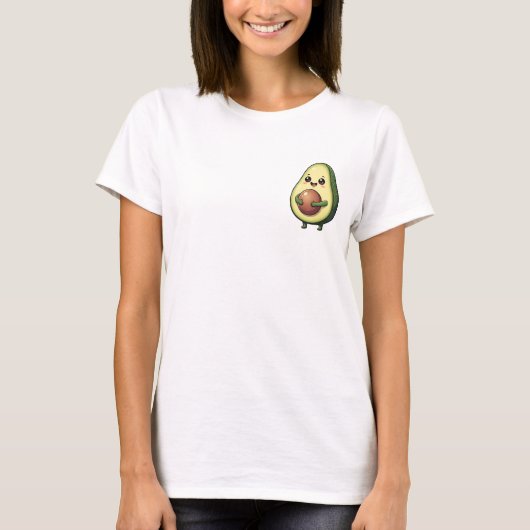 Knuddiger Avocado-Freund mit großem Kern T-Shirt (Vorderseite)