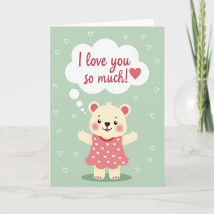 Knuddiger Bär Ich Liebe Dich Karte