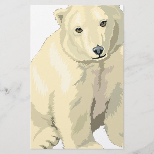 Knuddiger Eisbär Briefpapier (Vorderseite)