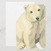 Knuddiger Eisbär Briefpapier (Vorne/Hinten)