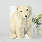 Knuddiger Eisbär Briefpapier (Stehend Vorderseite)