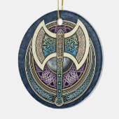 Knüpfarbeit Labrys Anhänger/Verzierung Keramikornament (Links)