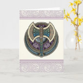 Knüpfarbeit Labrys Gruß-Karte Karte (Gelbe Blume)