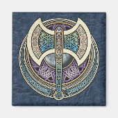 Knüpfarbeit Labrys Square Magnet (Vorne)