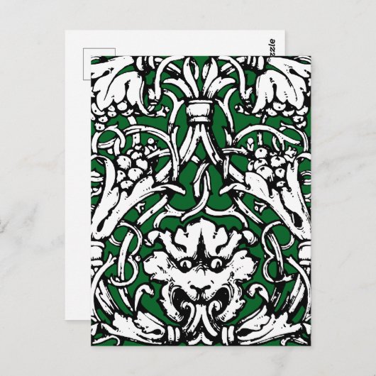 Knüpfarbeit Lion aus dem frühen 20. Jahrhundert Postkarte (Vorne/Hinten)