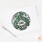 Knüpfarbeit Lion aus dem frühen 20. Jahrhundert Runder Aufkleber (Umschlag)