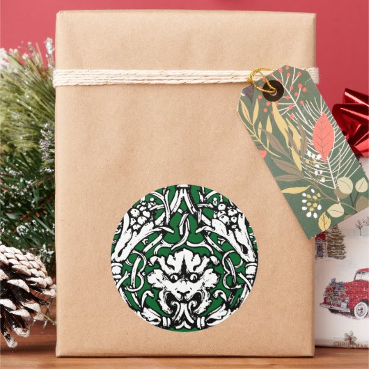 Knüpfarbeit Lion aus dem frühen 20. Jahrhundert Runder Aufkleber (Feiertag)