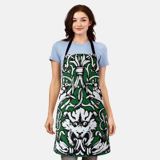 Knüpfarbeit Lion aus dem frühen 20. Jahrhundert Schürze (Getragen)