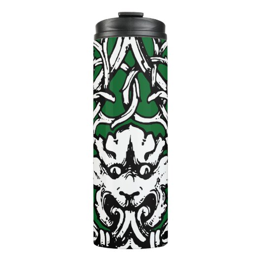 Knüpfarbeit Lion aus dem frühen 20. Jahrhundert Thermosbecher (Vorderseite)