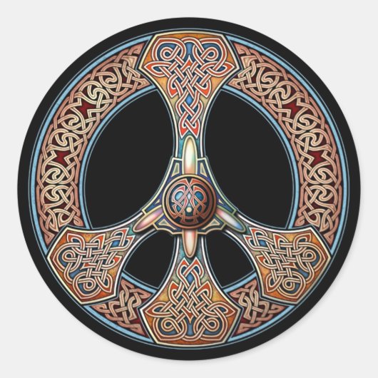 Knüpfarbeit Peace Sign Stickers (Vorderseite)