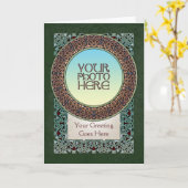 Knüpfarbeit Ring Border Foto Frame Grußkarte Karte (Gelbe Blume)