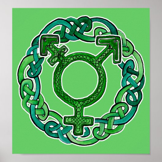 Knüpfarbeit-Transgender-Symbol Poster (Vorne)
