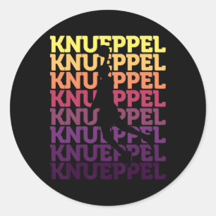 Knüppel Skelett Unglaublicher Fan-Support 2  Runder Aufkleber