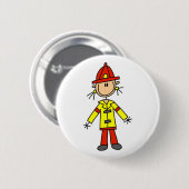 Knüppelfigur Feuerwehrmann Knopf Button (Vorne & Hinten)
