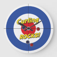 "Knurrende ROCKS!" Curleruhr - (blau)